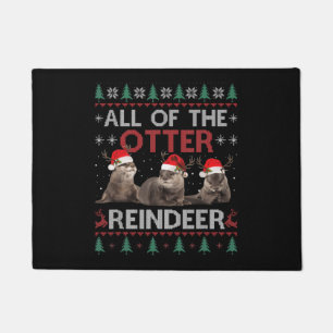 All Of Otter Reindeer Christmas Ugly Pajamas Xmas  Doormat