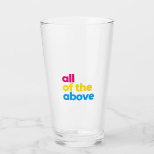 All of the Above Pansexual LGBT Pride Month Glass