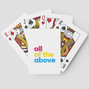 All of the Above Pansexual LGBT Pride Month Poker Cards