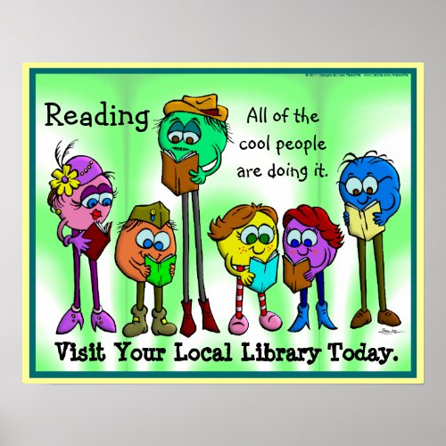 All Of The Cool People Read Poster