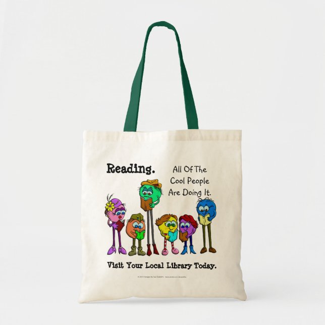 All Of The Cool People Read Tote Bag (Front)