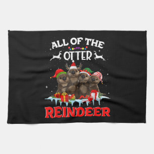 All Of The Otter Reindeer Funny Other Christmas Kitchen Towel