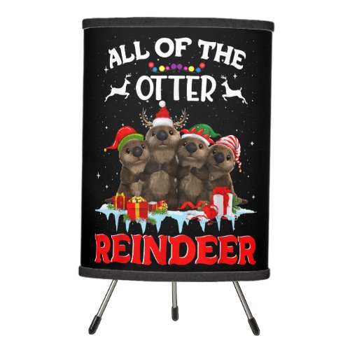 All Of The Otter Reindeer Funny Other Christmas Tripod Lamp