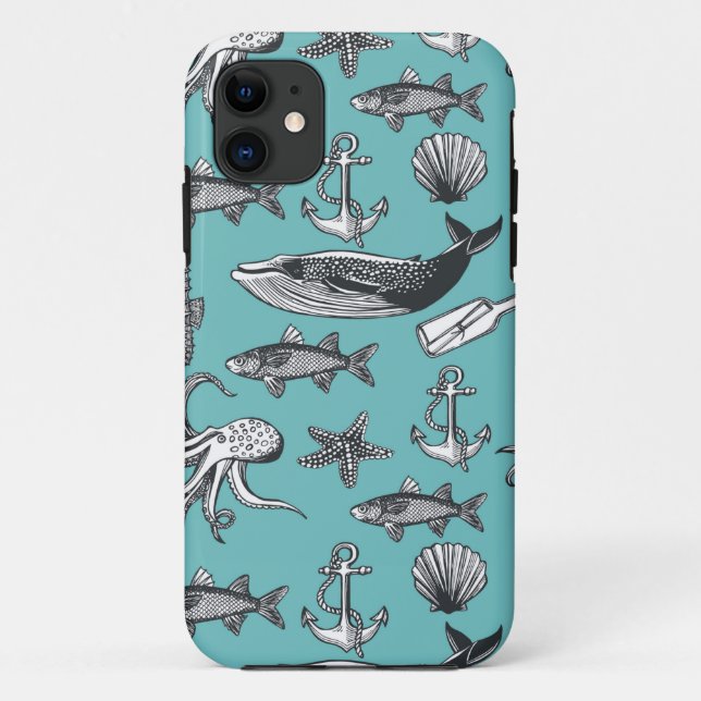 All Of The Sea Pattern Case-Mate iPhone Case (Back)