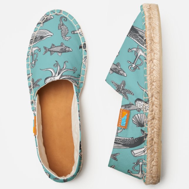 All Of The Sea Pattern Espadrilles (Side)