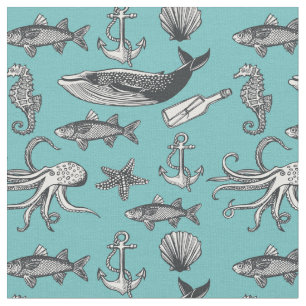 All Of The Sea Pattern Fabric