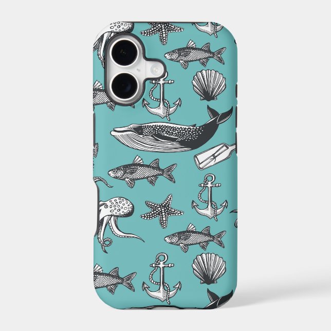 All Of The Sea Pattern Iphone Case (Back)