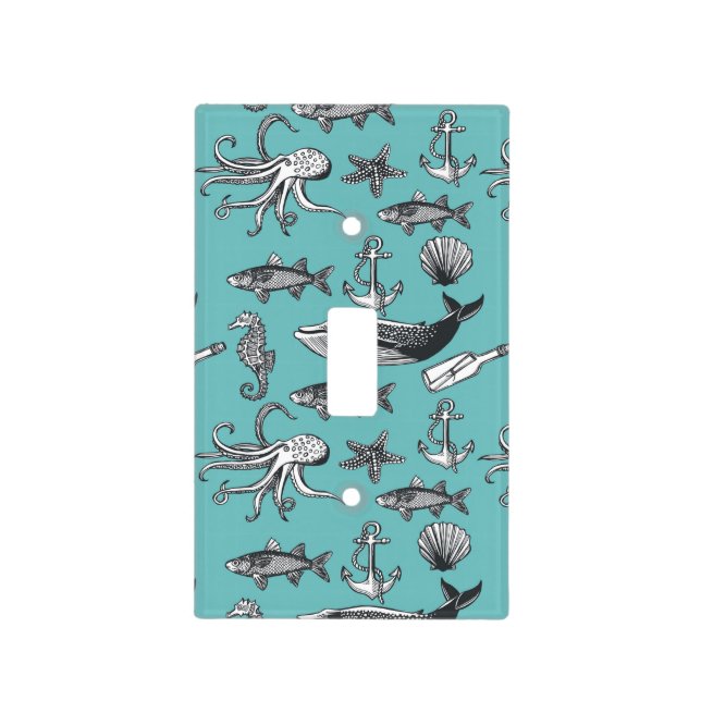 All Of The Sea Pattern Light Switch Cover (Front)