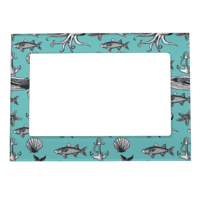 All Of The Sea Pattern Magnetic Photo Frame (Front)