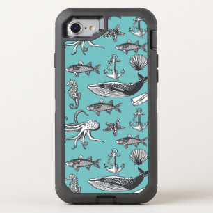 All Of The Sea Pattern OtterBox Defender iPhone SE/8/7 Case
