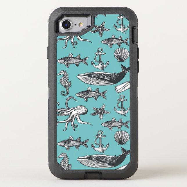 All Of The Sea Pattern Otterbox iPhone Case (Back)