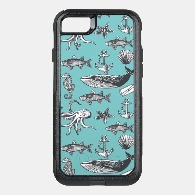All Of The Sea Pattern Otterbox iPhone Case (Back)
