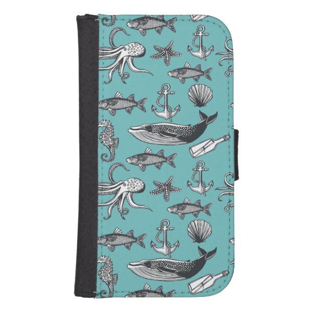All Of The Sea Pattern Samsung Galaxy Wallet Case (Front)