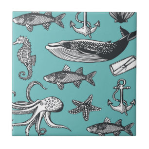 All Of The Sea Pattern Tile