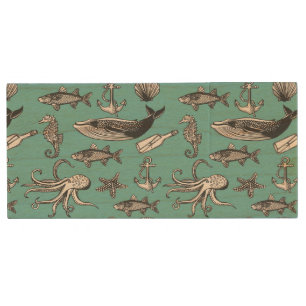 All Of The Sea Pattern Wood USB Flash Drive