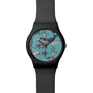 All Of The Sea Pattern Wrist Watch