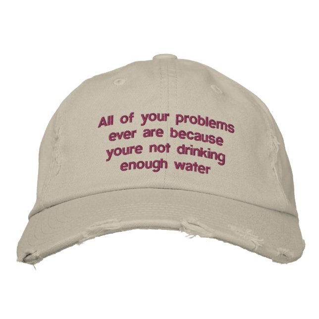 All of your problems ever are because youre not dr embroidered baseball hat (Front)