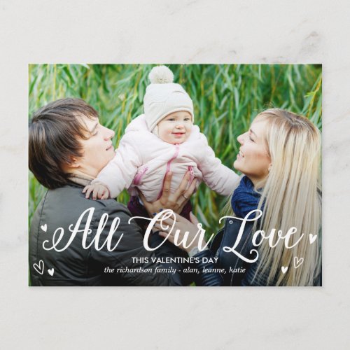 All Our Love Valentines Day Postcard
