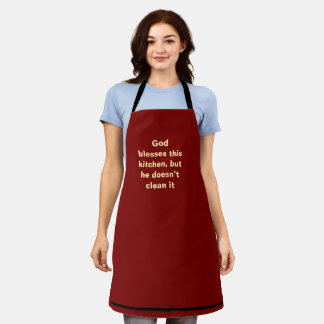 All-Over Bless Print Apron