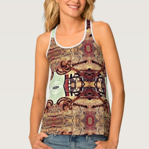 all over design STEAMPUNK TOOL TANK TOP