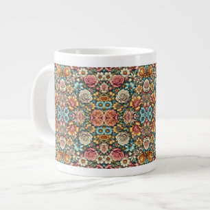 All Over Floral Design Giant Coffee Mug
