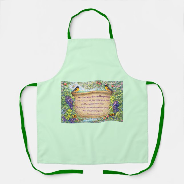 All-Over Kitchen Apron with Scripture (Front)