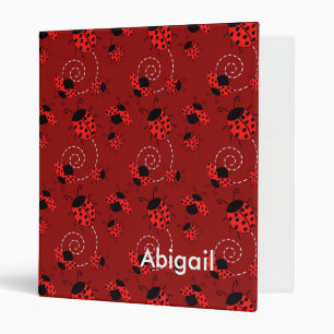All Over Ladybug Design 3 Ring Binder