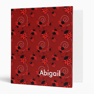 All Over Ladybug Design 3 Ring Binder