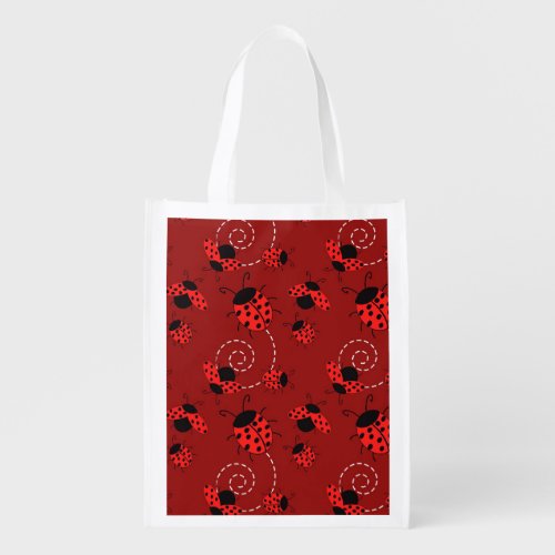 All Over Ladybug Design Reusable Grocery Bag