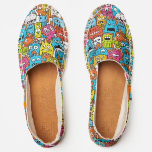 All over monster pattern espadrilles