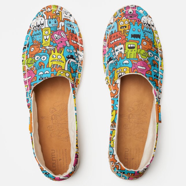 All over monster pattern espadrilles (Front)