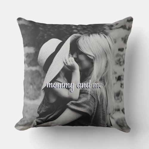 All Over Photo Mommy and Me Folk Floral Wreath Throw Pillow