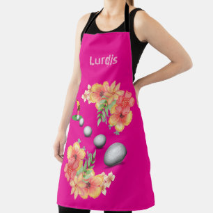 All Over Print Apron Floral Golfer Sports Hot Pink