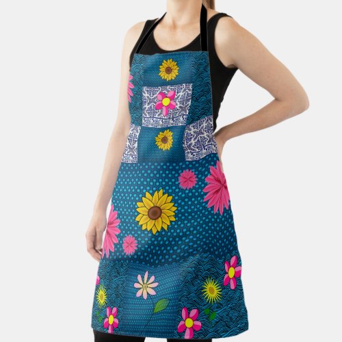 All Over Print Apron Flowers Floral