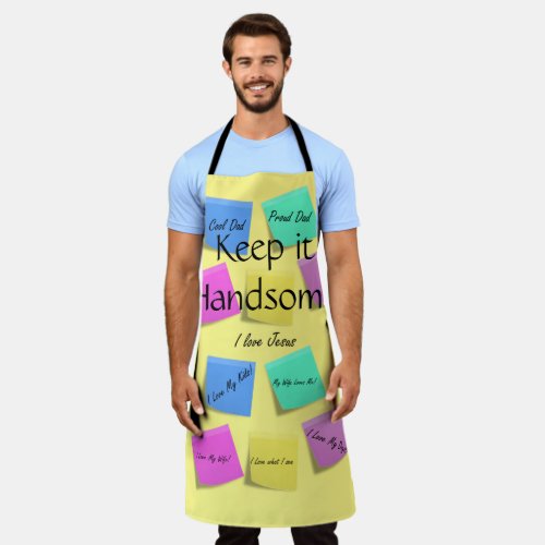 All Over Print Apron Keep it Handsome