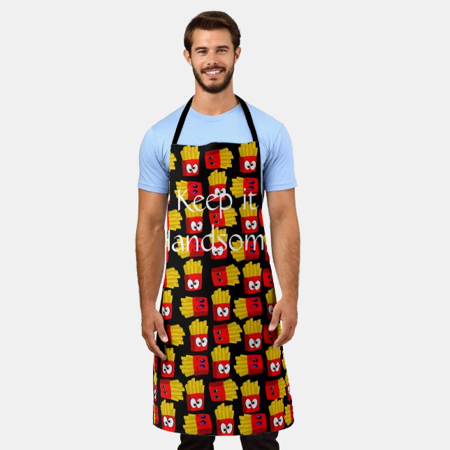 All Over Print Apron Keep it Handsome French Fries (Worn)
