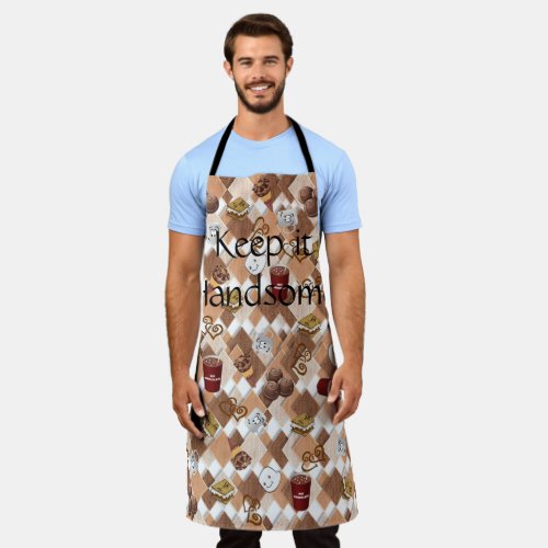 All Over Print Apron Keep it Handsome HotChocolate