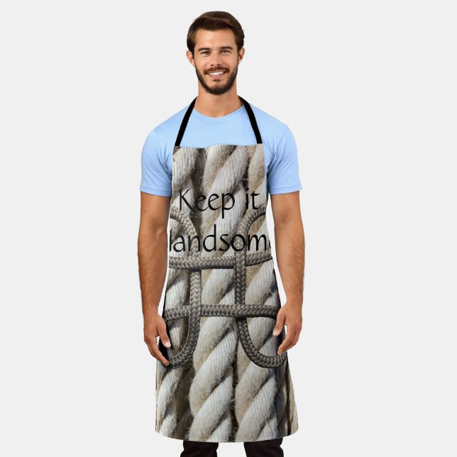 All Over Print Apron Keep it Handsome Rope (Worn)