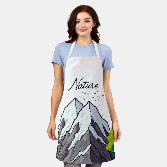 All-Over Print Apron, Medium Apron (Worn)
