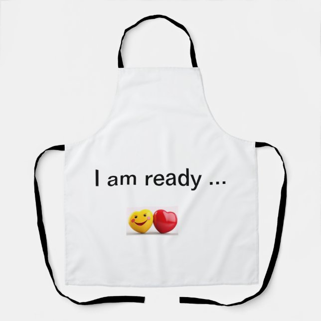 "All-Over Print Apron – Medium Size, Ready-to-Wear (Front)