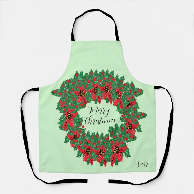 All-Over Print Apron : Merry Christmas (Front)