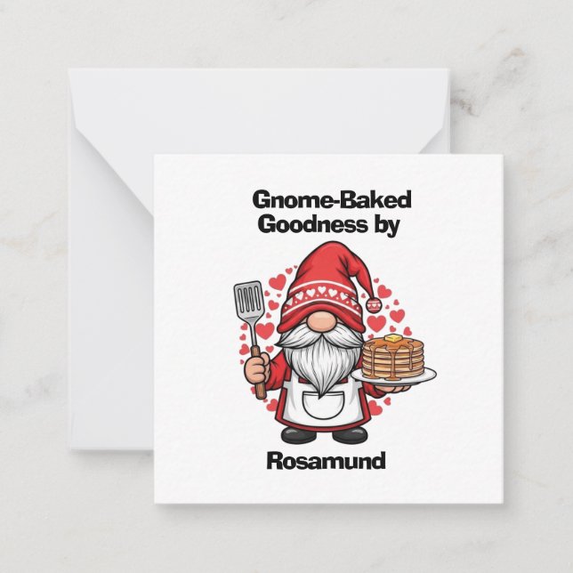 All-Over Print Apron Note Card (Front)