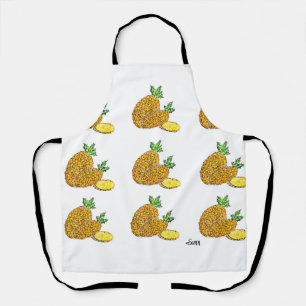 All-Over Print Apron : Pineapples
