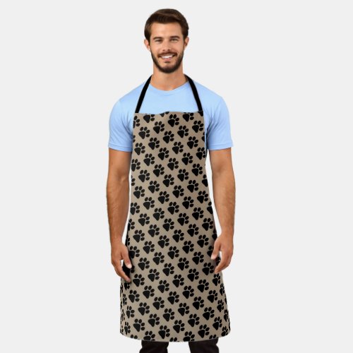 All_Over Print Apron _ Puppy Paw Prints