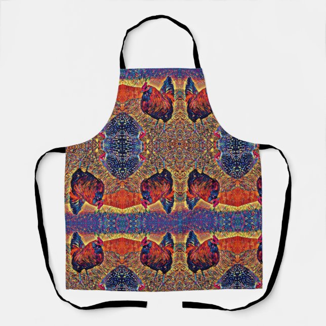All-Over Print Apron RED ROOSTER (Front)