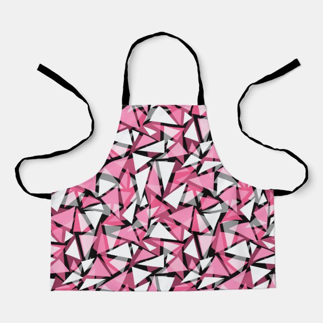 All-Over Print Apron Seamless geometric triangles  (Front)
