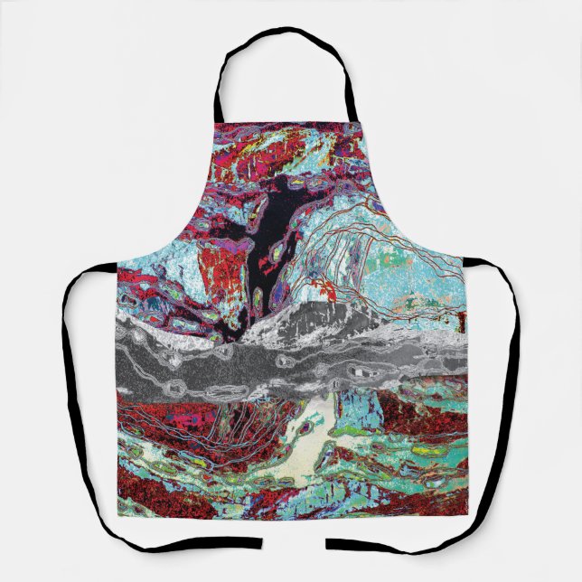 All‑Over Print Apron – Strata Pulse (Front)