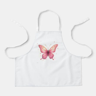 All-Over Print Apron with Pink Butterfly