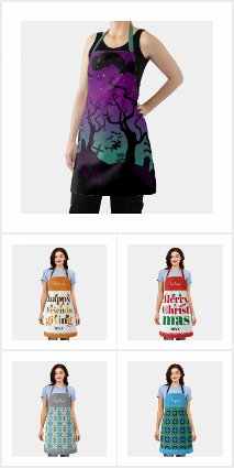 All-over print aprons