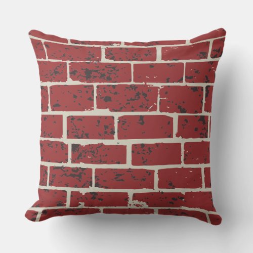 all over print brick tile pillow